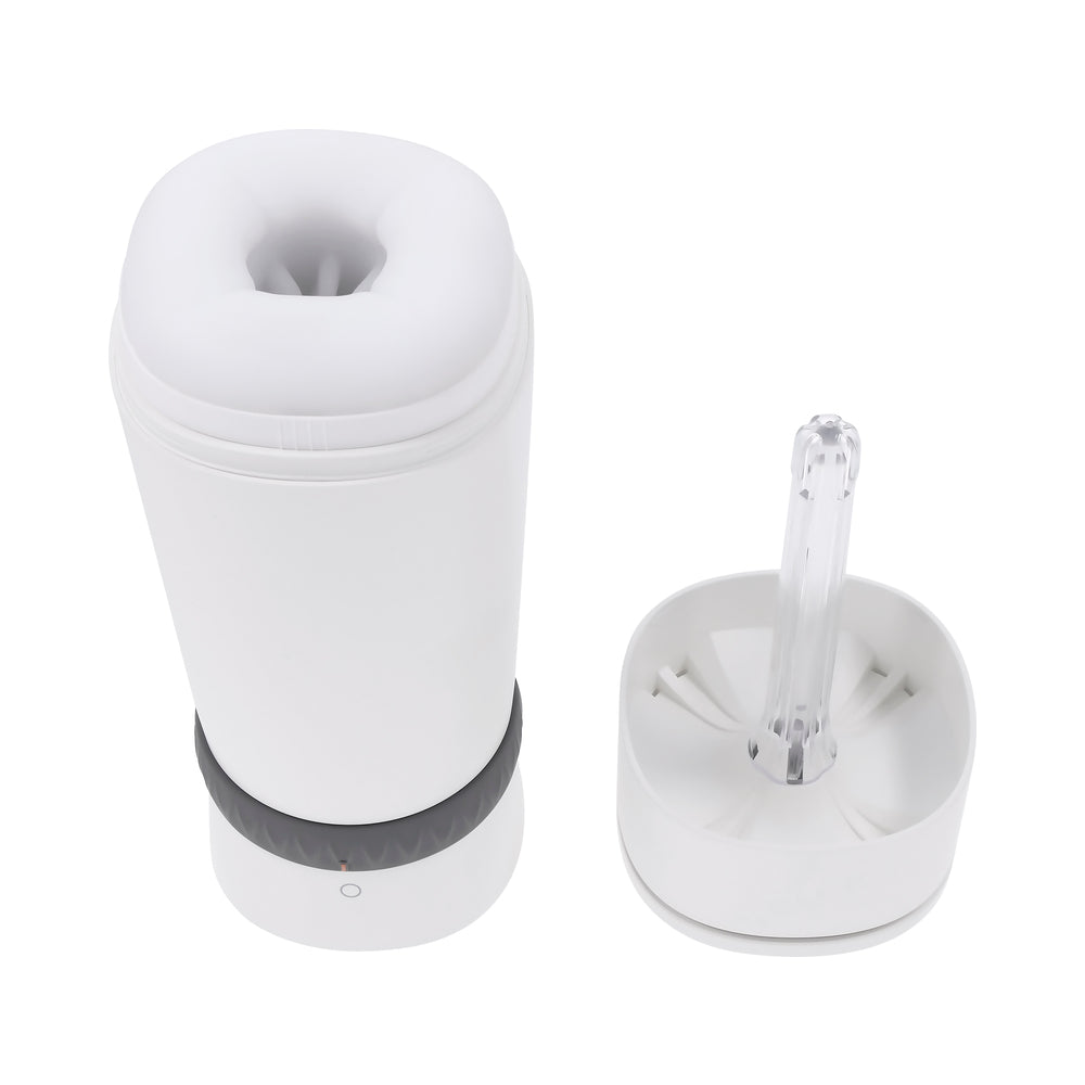 Playboy Twist & Stroke Frost - Vibrating Stroker with Heating Function - White