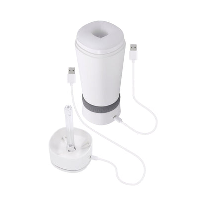 Playboy Twist & Stroke Frost - Vibrating Stroker with Heating Function - White