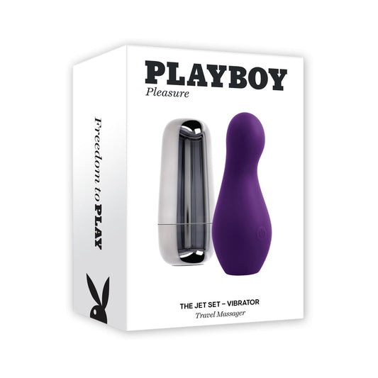 Playboy The Jet Set Vibe Silicone Vibrator with Wireless Charging - Acai/White
