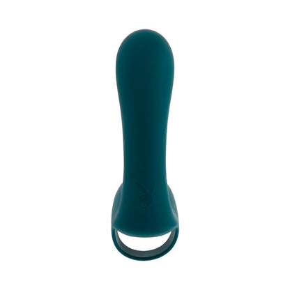 Playboy Wrapped Around Your Finger Multi Play Finger Vibrator – Deep Teal