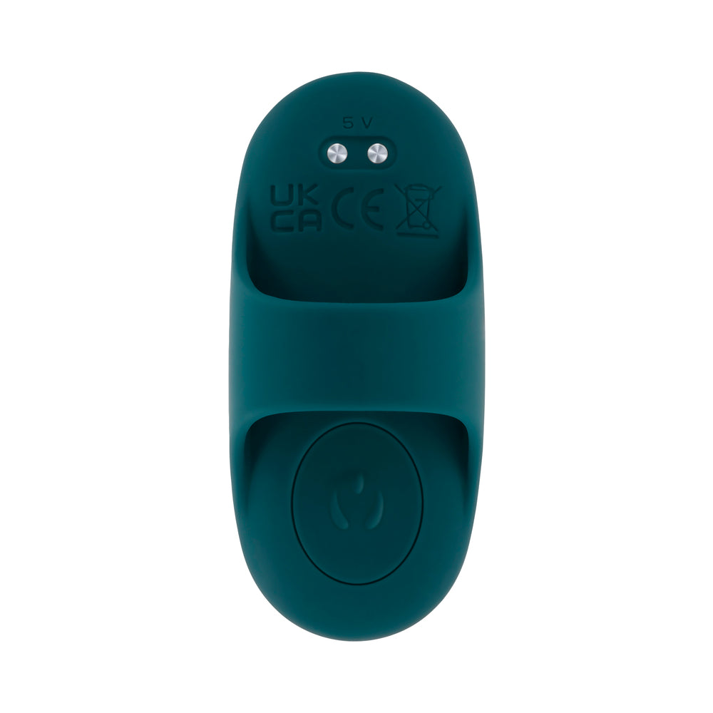 Playboy Wrapped Around Your Finger Multi Play Finger Vibrator – Deep Teal