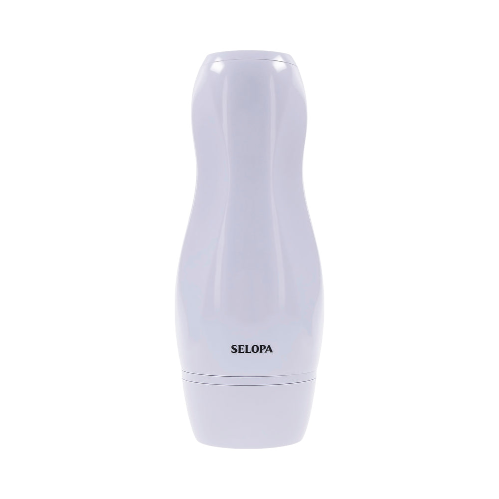 Selopa Pleasure Can White - Vibrating Stroker with Textured Channel