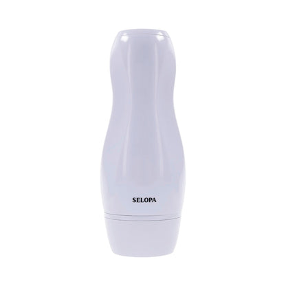 Selopa Pleasure Can White - Vibrating Stroker with Textured Channel