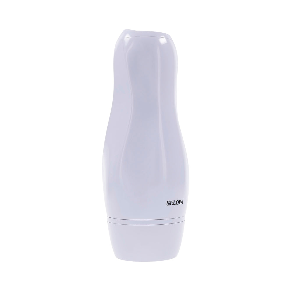 Selopa Pleasure Can White - Vibrating Stroker with Textured Channel