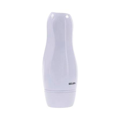 Selopa Pleasure Can White - Vibrating Stroker with Textured Channel