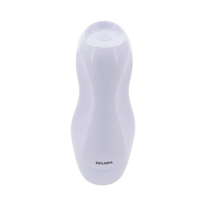 Selopa Pleasure Can White - Vibrating Stroker with Textured Channel