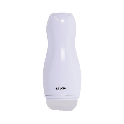 Selopa Pleasure Can White - Vibrating Stroker with Textured Channel
