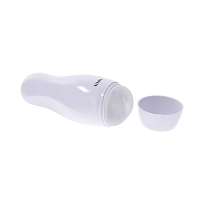 Selopa Pleasure Can White - Vibrating Stroker with Textured Channel