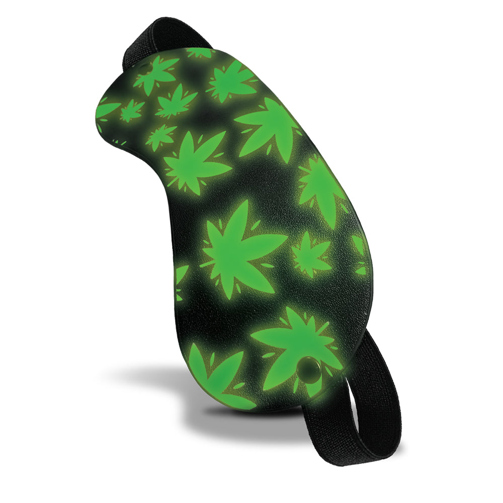 Stoner Vibes Chronic Collection Glow in the Dark Blindfold – Green