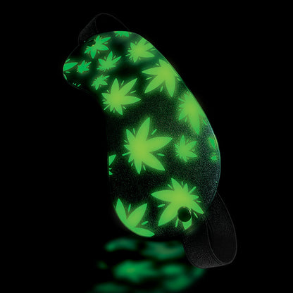 Stoner Vibes Chronic Collection Glow in the Dark Blindfold – Green