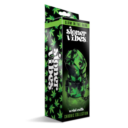 Stoner Vibes Chronic Collection Glow in the Dark Wrist Cuffs – Green