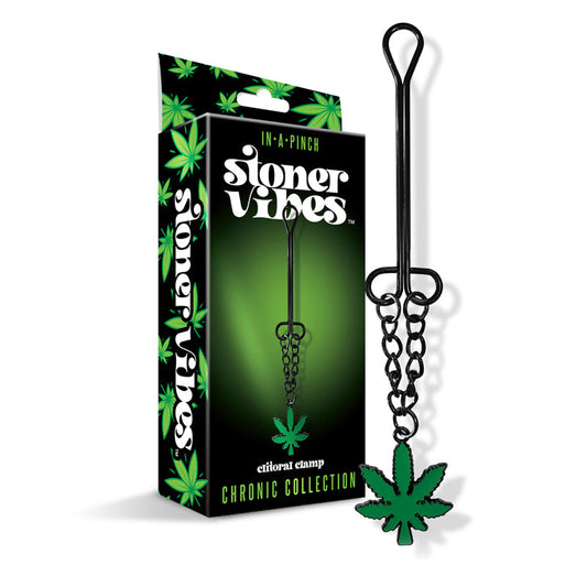 Stoner Vibes Chronic Collection Clitoral Clamp with Chain – Green