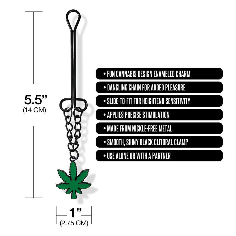 Stoner Vibes Chronic Collection Clitoral Clamp with Chain – Green