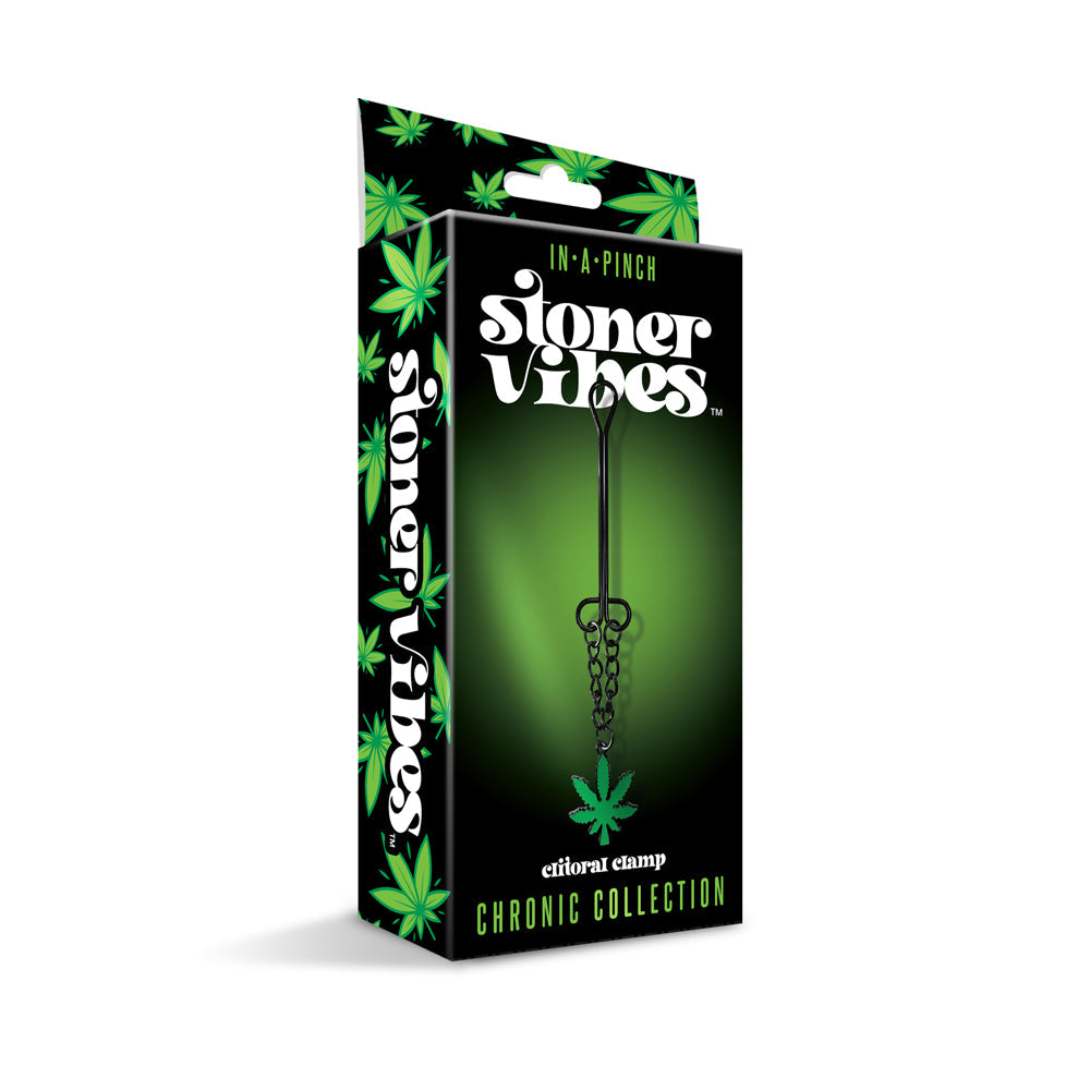 Stoner Vibes Chronic Collection Clitoral Clamp with Chain – Green