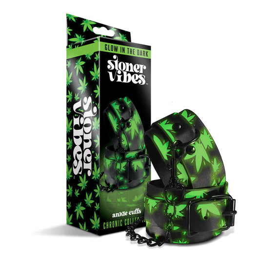 Stoner Vibes Chronic Collection Glow in the Dark Ankle Cuffs - Green
