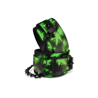 Stoner Vibes Chronic Collection Glow in the Dark Ankle Cuffs - Green