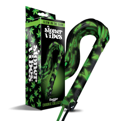 Stoner Vibes Chronic Collection Glow in the Dark Flogger – Green