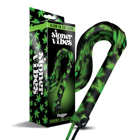 Stoner Vibes Chronic Collection Glow in the Dark Flogger – Green