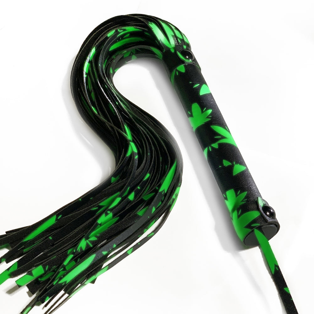 Stoner Vibes Chronic Collection Glow in the Dark Flogger – Green