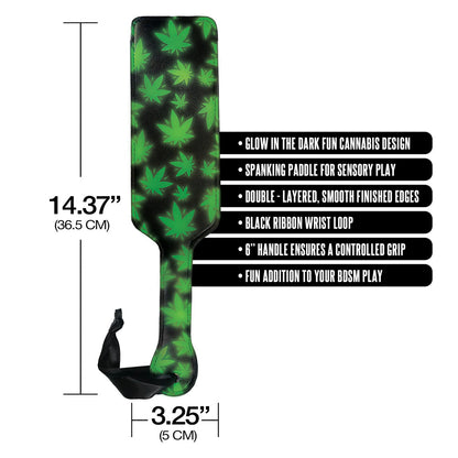 Stoner Vibes Chronic Collection Glow in the Dark Paddle – Green