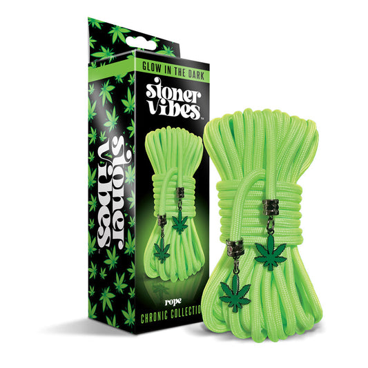 Stoner Vibes Chronic Collection Glow in the Dark Rope – Green, 32.8 Feet