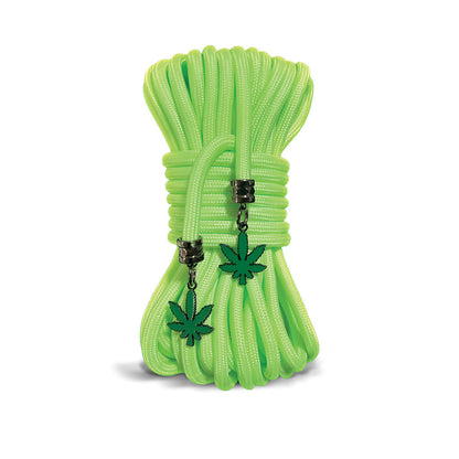 Stoner Vibes Chronic Collection Glow in the Dark Rope – Green, 32.8 Feet