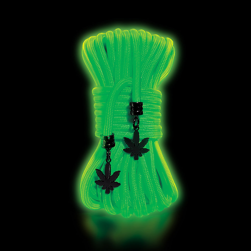 Stoner Vibes Chronic Collection Glow in the Dark Rope – Green, 32.8 Feet