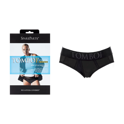 SpareParts Tomboi Cover Brief Style Underwear Harness - Black, XS
