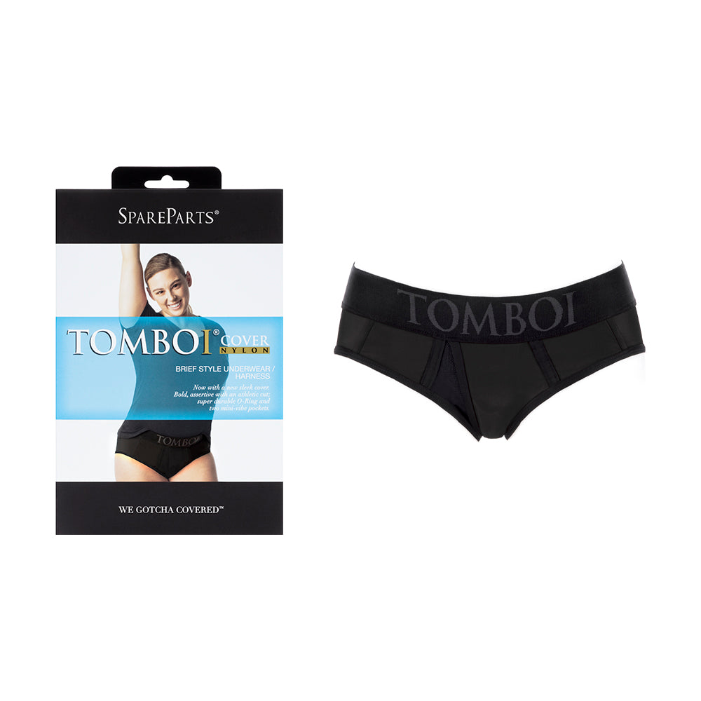 SpareParts Tomboi Cover Brief Style Underwear Harness - Black - 4XL