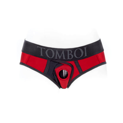 SpareParts Tomboi Cover Brief Style Underwear Harness – Red/Black XXS