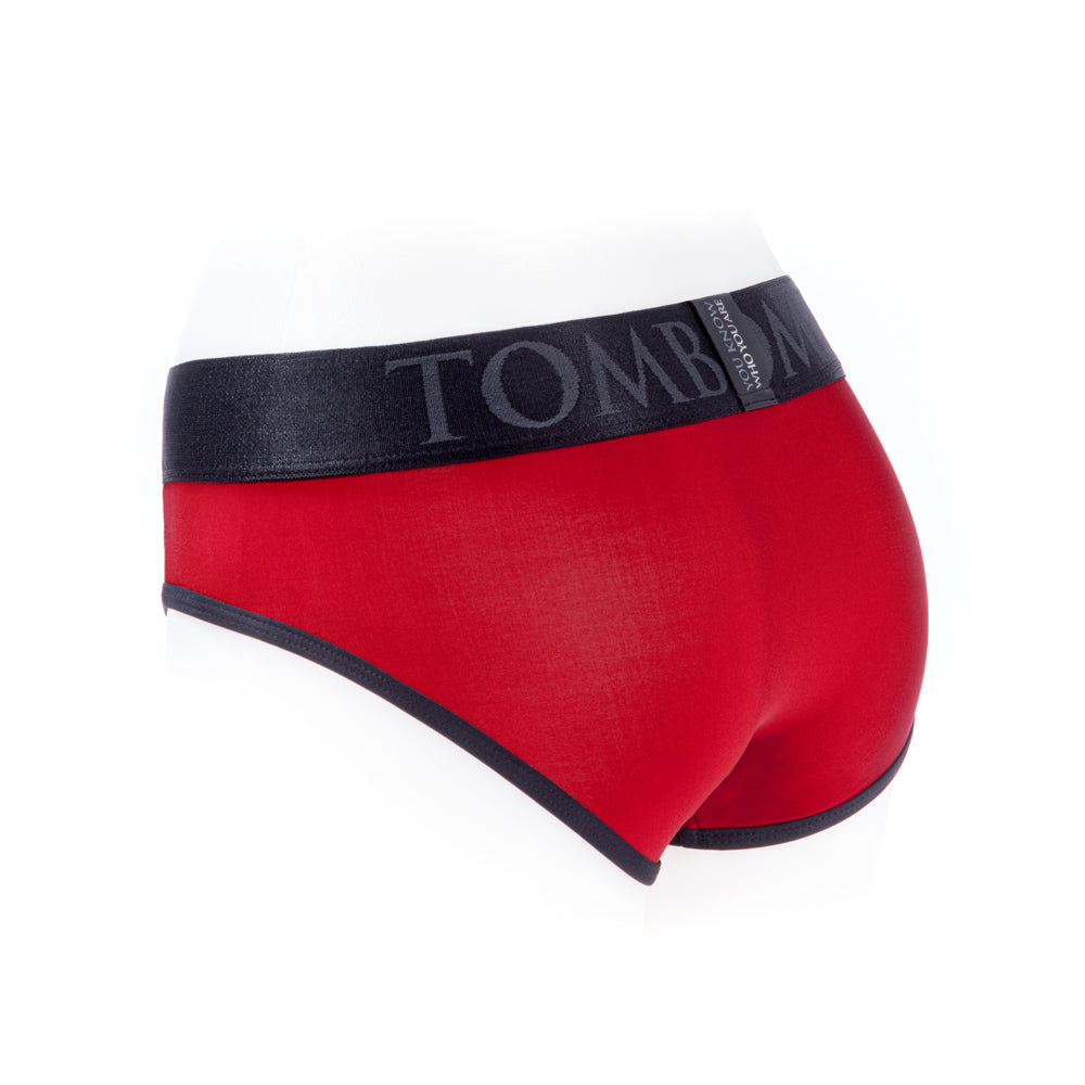 SpareParts Tomboi Cover Brief Style Underwear Harness – Red/Black XXS