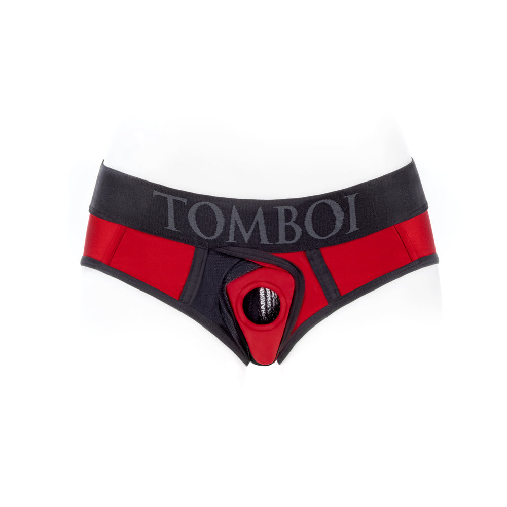 SpareParts Tomboi Cover Brief Style Underwear Harness – Red/Black – XL