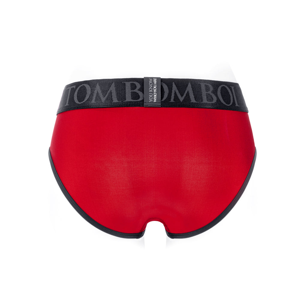SpareParts Tomboi Cover Brief Style Underwear Harness – Red/Black – 3XL