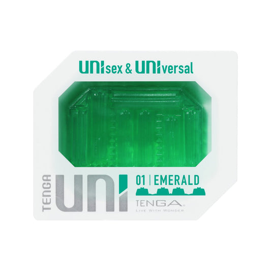Tenga Uni Emerald Unisex Pleasure Item - Green