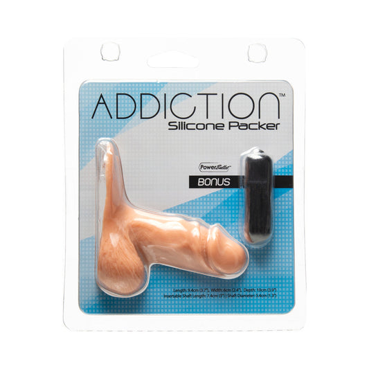 Addiction Silicone Packer 4 in. with Realistic Texture – Beige