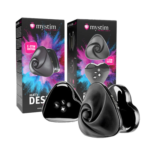 Mystim Heart's Desire eStim Lay On Vibrator – Black