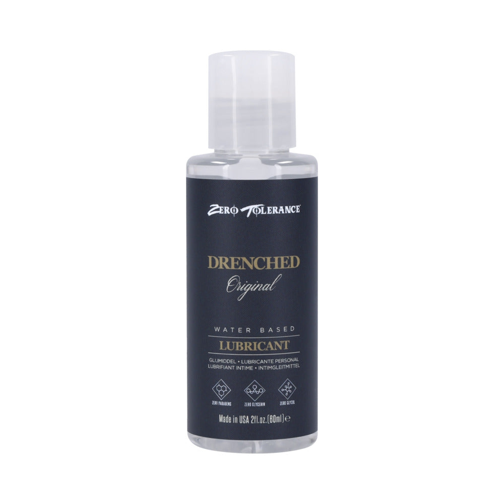 Zero Tolerance Drenched Original Water-Based Lubricant 2 oz – Clear
