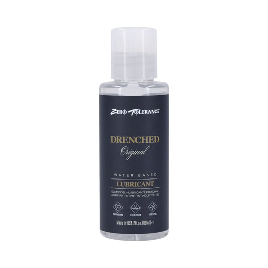 Zero Tolerance Drenched Original Water-Based Lubricant 2 oz – Clear