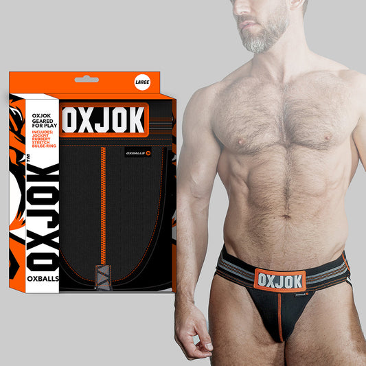 Oxballs Oxjok Slingjock Upthrust Slider-Strap Jock – Black – 2XL