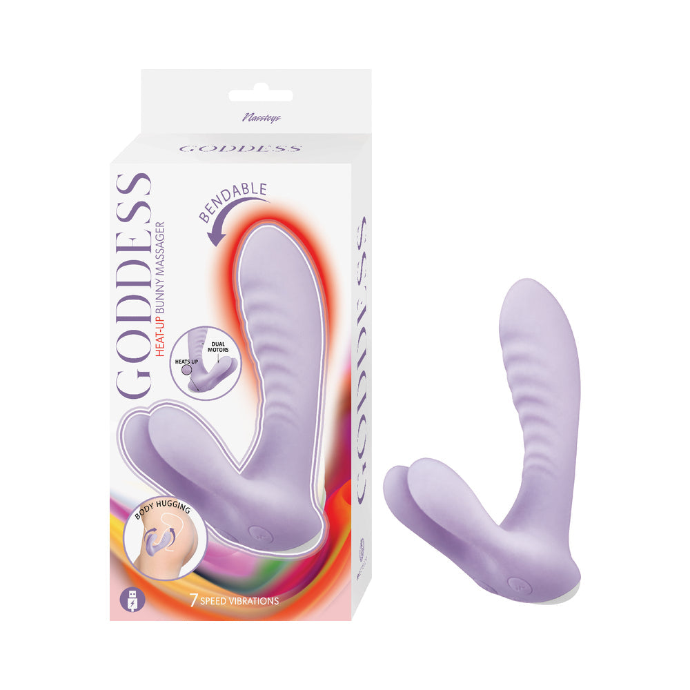 Nasstoys Goddess Heat-Up Bunny Massager – Lavender – Dual Motor with Heating Function
