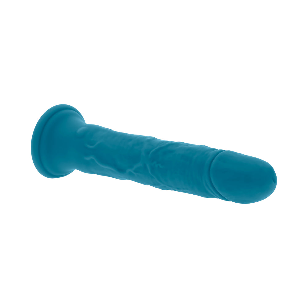 Evolved Tsunami Rechargeable Vibrating Dildo – Teal with Suction Cup Base