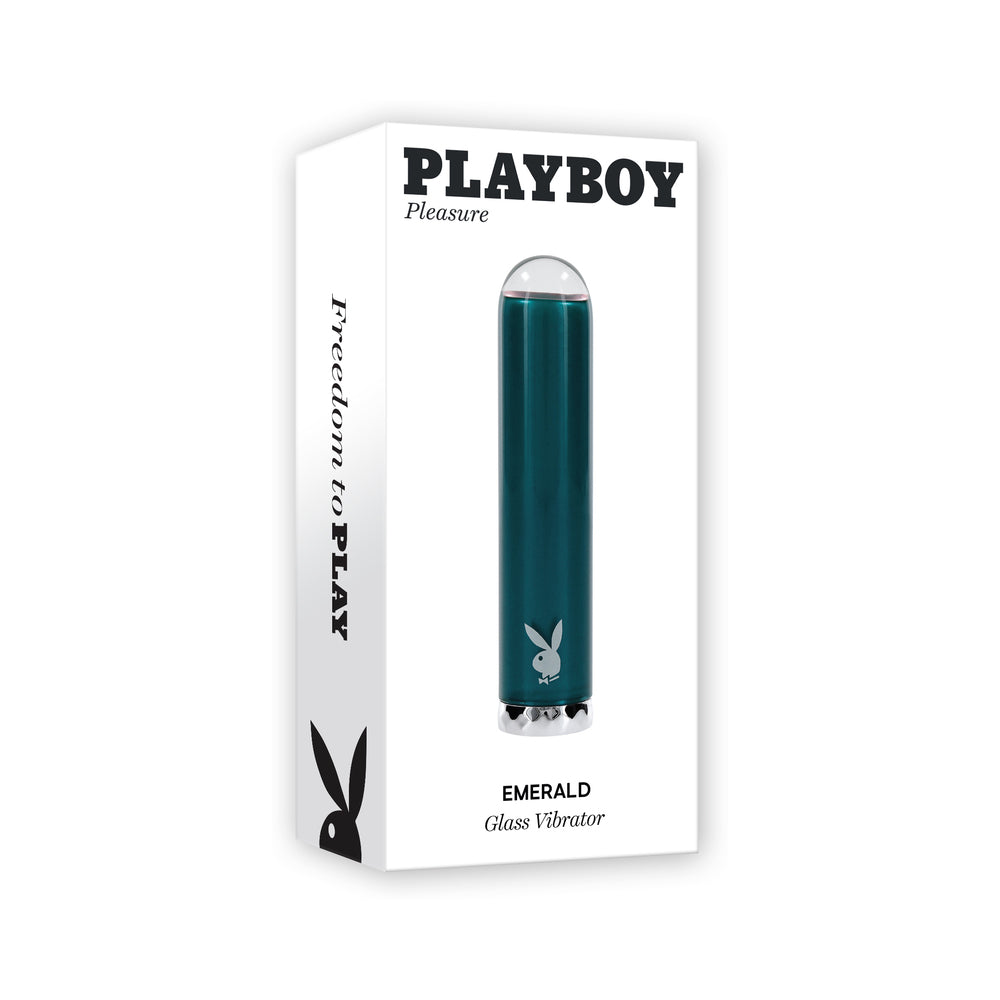 Playboy Emerald Rechargeable Vibrating Mini Vibe – Deep Teal