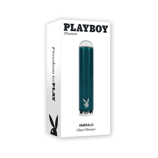 Playboy Emerald Rechargeable Vibrating Mini Vibe – Deep Teal
