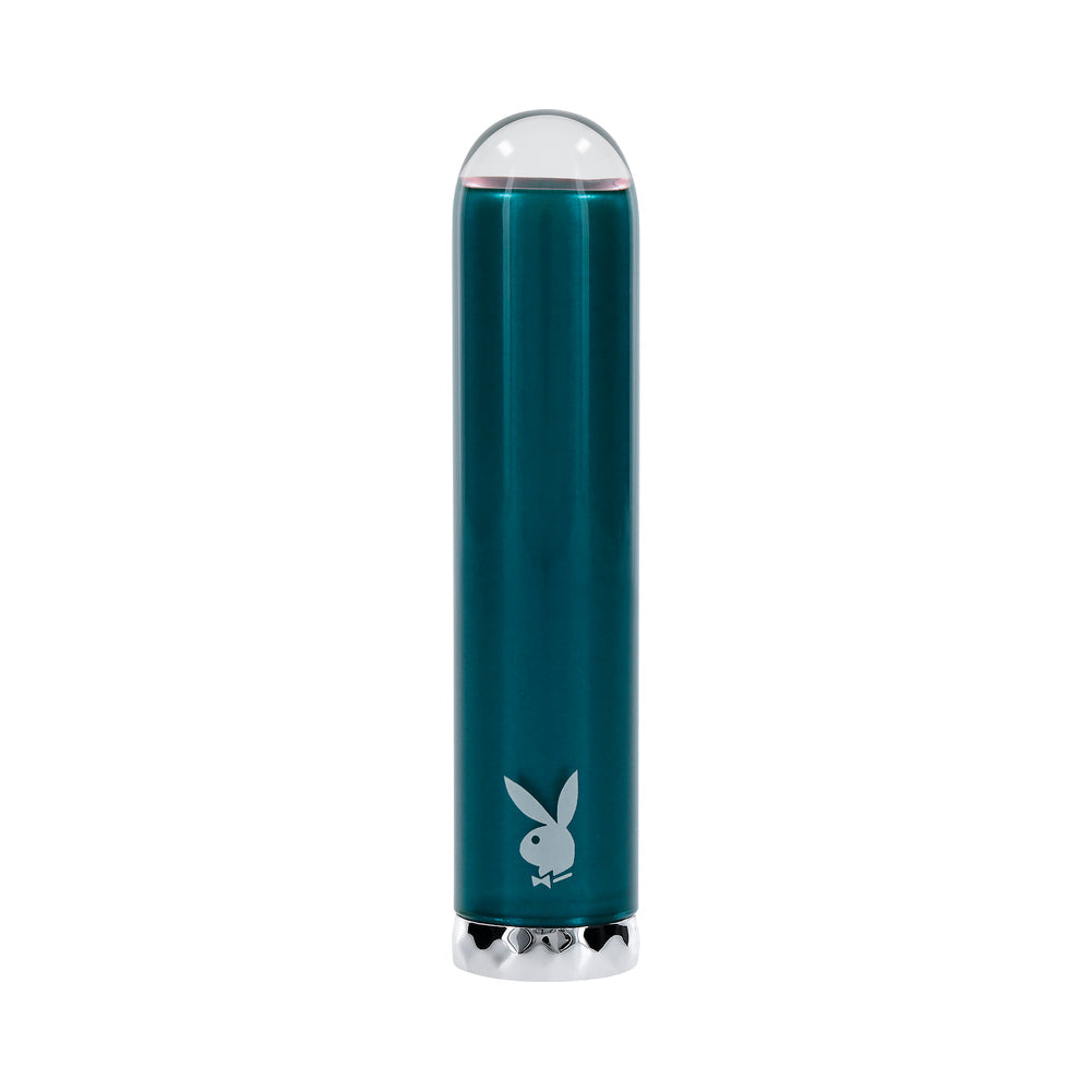 Playboy Emerald Rechargeable Vibrating Mini Vibe – Deep Teal