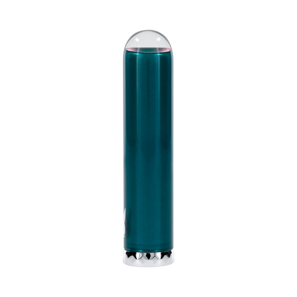 Playboy Emerald Rechargeable Vibrating Mini Vibe – Deep Teal