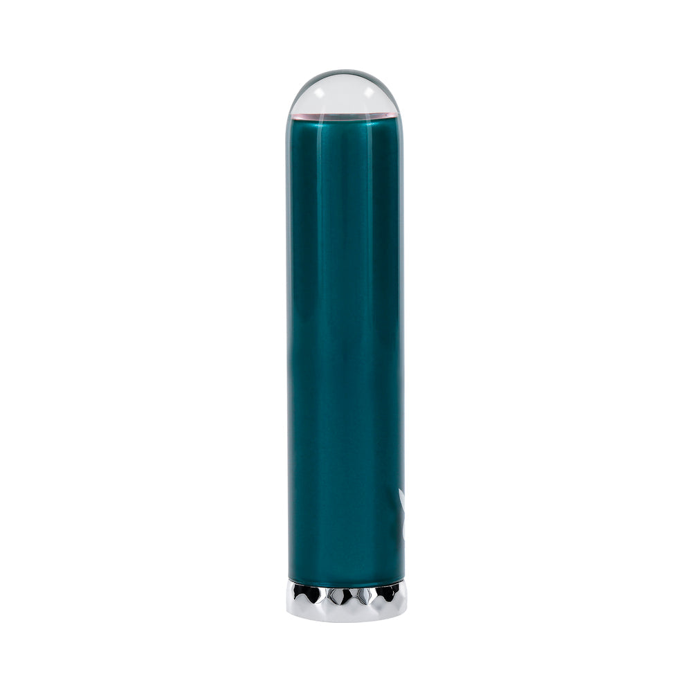 Playboy Emerald Rechargeable Vibrating Mini Vibe – Deep Teal