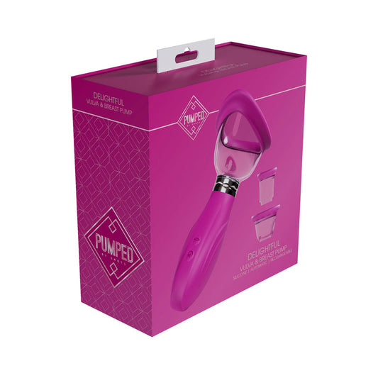 Shots Delightful Automatic Rechargeable Vulva & Breast Pump – Pink