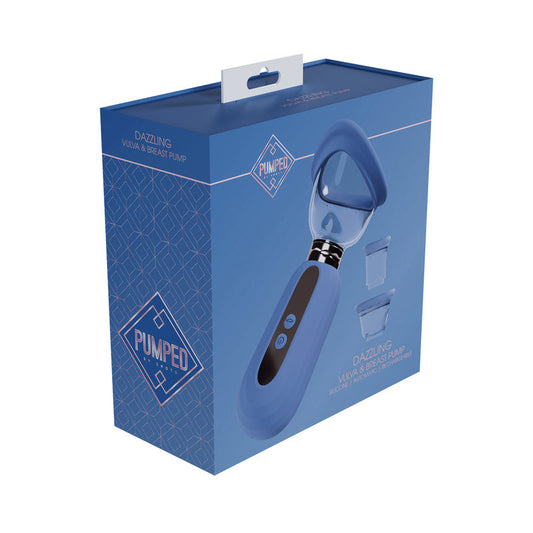 Shots Dazzling Automatic Rechargeable Vulva & Breast Pump – Blue