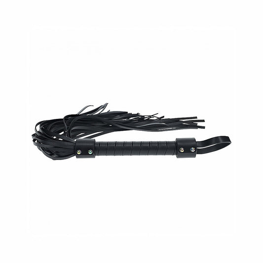 Ouch! Venice Collection Flogger – Black – Bonded Leather