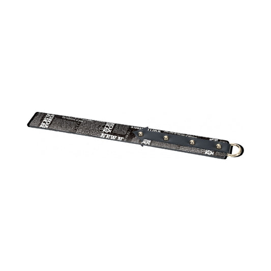 Ouch! New York Collection Paddle – Black Leather with Iridescent Hardware